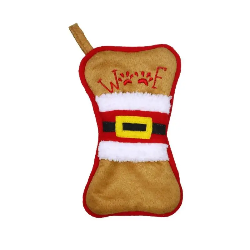 Рождественские носки для чулок, Подарочный мешок, держатель для столовых приборов, Рождественская елка, подвесной декор, Санта Клаус, конфета, Подарочный мешок, Рождественская елка - Цвет: Bone-Brown