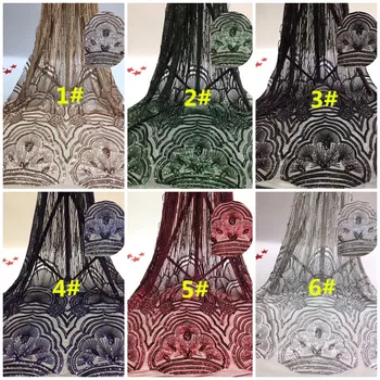

CiCi-9.3605 fashionable sequins tulle embroidery french net lace fabric for party dress