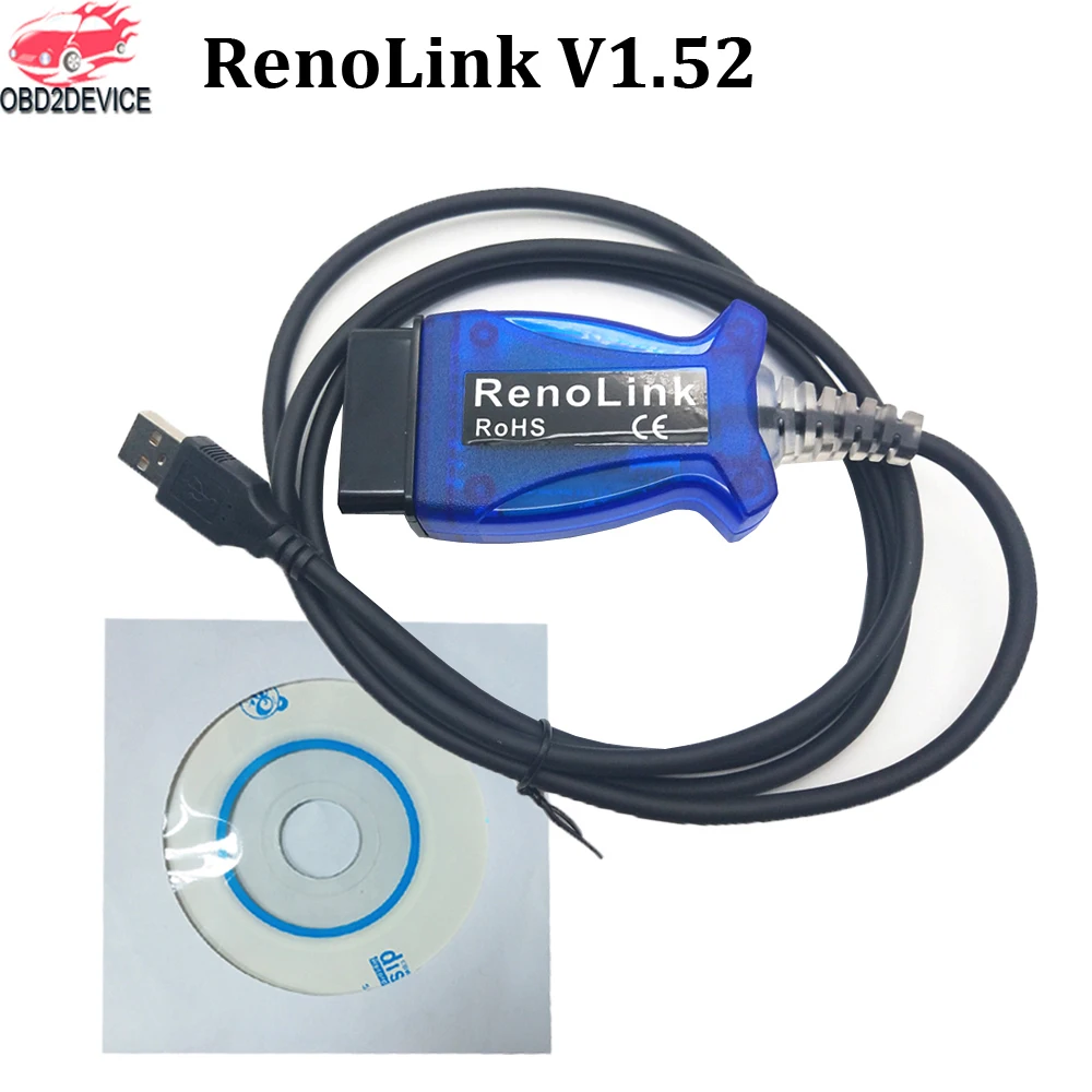 Renolink V1.52 ECU программист для Re-nault Renolink ключ/Подушка безопасности/ECM/UCH/программатор OBD2 инструмент для программирования автомобиля
