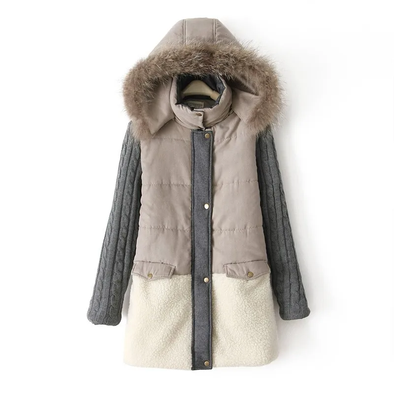 

2019 Long Cotton Coat Down Thick Coat Fur Collar Long Parka Plus Size Lapel Casual Womens Outwear Female Warm Winter Coat Women