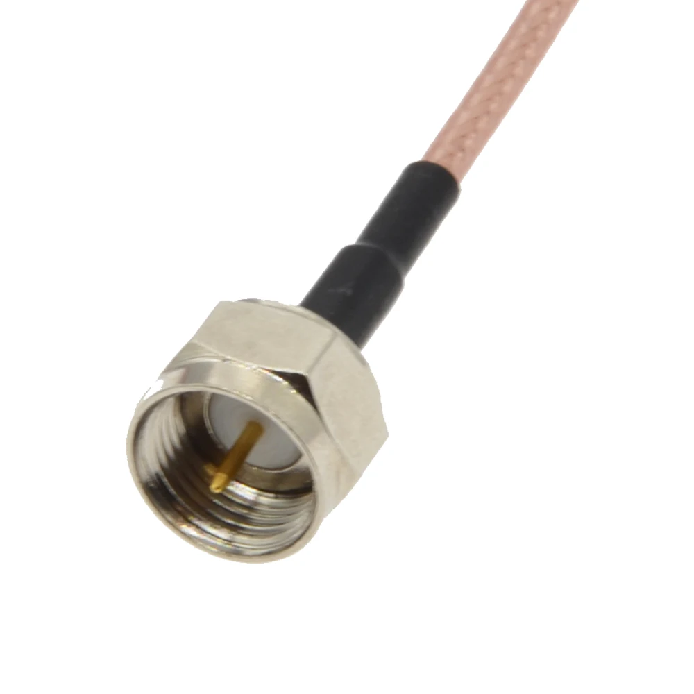 RF Connector Cable Jumper Cable Coaxial Cable Connector RF Coaxial Cable RF Connector Cable Connector Coaxial Connector RG179 Cable 75 Ohm F Male Plug to F Male 90&deg; Right Angle Plug Cable RF Coaxial Extension Pigtail for TV Set-top Box DIY Jumper