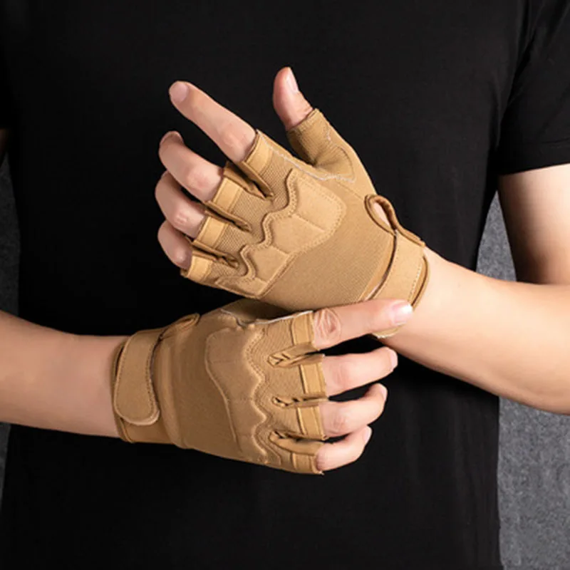 

Fitness Half-finger Men Outdoor Sports Cycling Glove Non-slip Wear-resistant Tactical Military Fan Protective Women Gloves 4