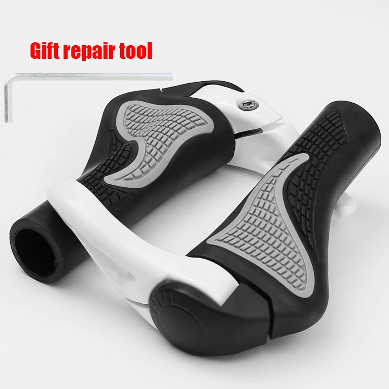 sheep Horn white 1 пара MTB Горные/дорожные ручки для велосипедного руля противоскользящие эргономичные Упоры для рук на руль велосипеда рожки руля велосипедные ручки резиновые ручки для велосипеда - Цвет: sheep Horn white