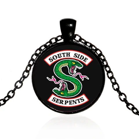 SONGDA тайны ривердейл кулон Цепочки и ожерелья "South Side serpents" поп-стекло, кабошон, Серебро Бронза цепь ручной работы в стиле панк ювелирные изделия - Окраска металла: Style 4