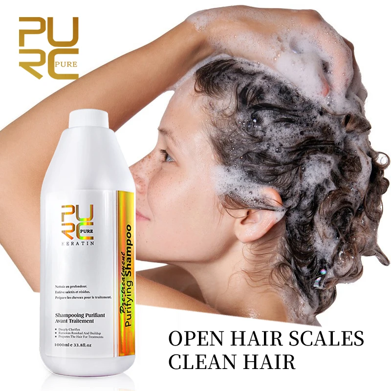 purc purificando shampoo queratina cabelo teatment shampoo limpeza profunda produtos de salão de cabelo profissional