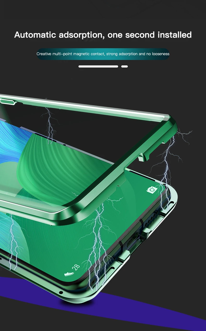Магнитный металлический двойной стеклянный чехол для телефона huawei P30 P20 Pro Nova 5 Роскошный магнит адсорбционная Защитная крышка Coque Funda Shell