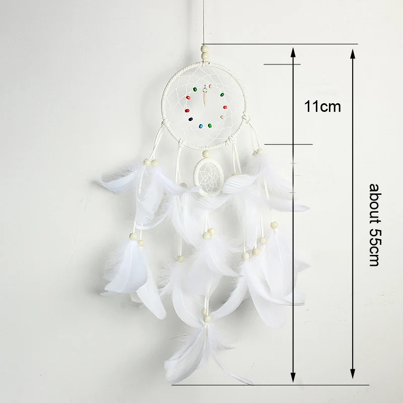 Колокольчики ветра в скандинавском стиле Ловец снов большой зеленый розовый