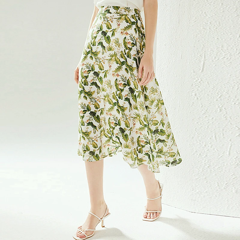 100% Zijden Rok Vrouwen Bloem Gedrukt A-lijn Beach Rokken Hoge Kwaliteit Stof Casual Stijl Casual Nieuwe Mode 100% Zijden Rok Vrouwen Bloem Gedrukt A-lijn Beach Rokken Hoge Kwaliteit Stof Casual Stijl Casual Nieuwe Mode