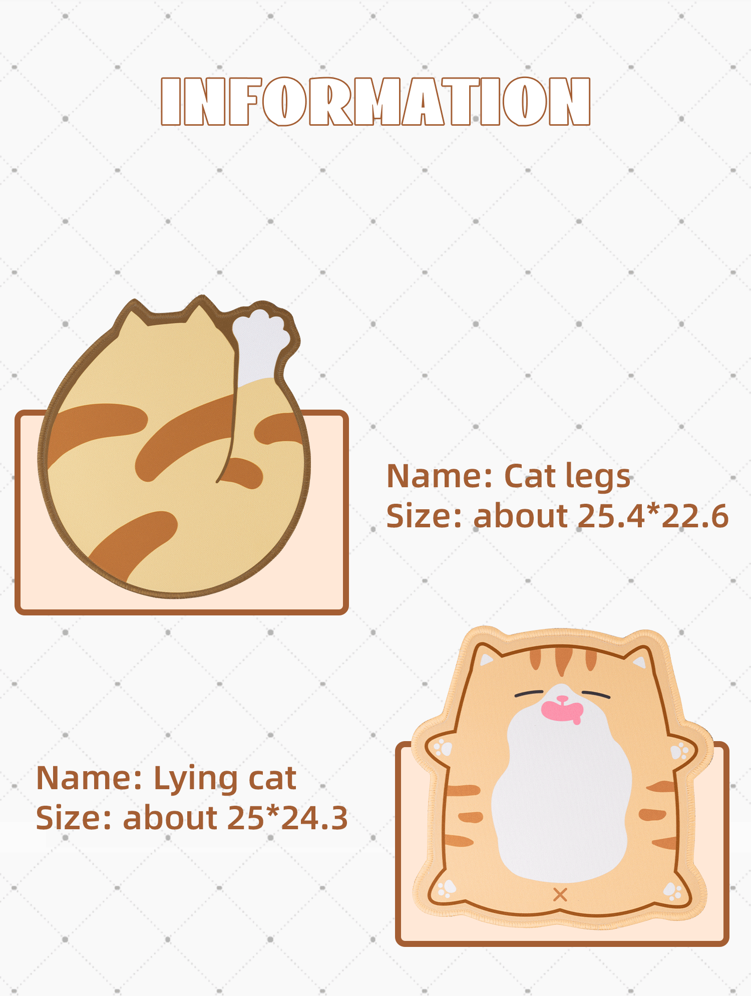 Kawaii Cute Cat Anti Slip Mouse Pad - 17 - Kawaii Mix