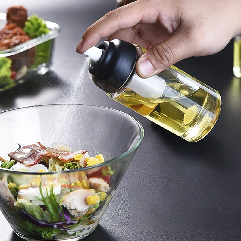 

Oil Sprayer Refillable Glass Bottle Spray Empty Bottles Vinegar Mist Water Pump Gravy Boats Grill BBQ Sprayer Kitchen