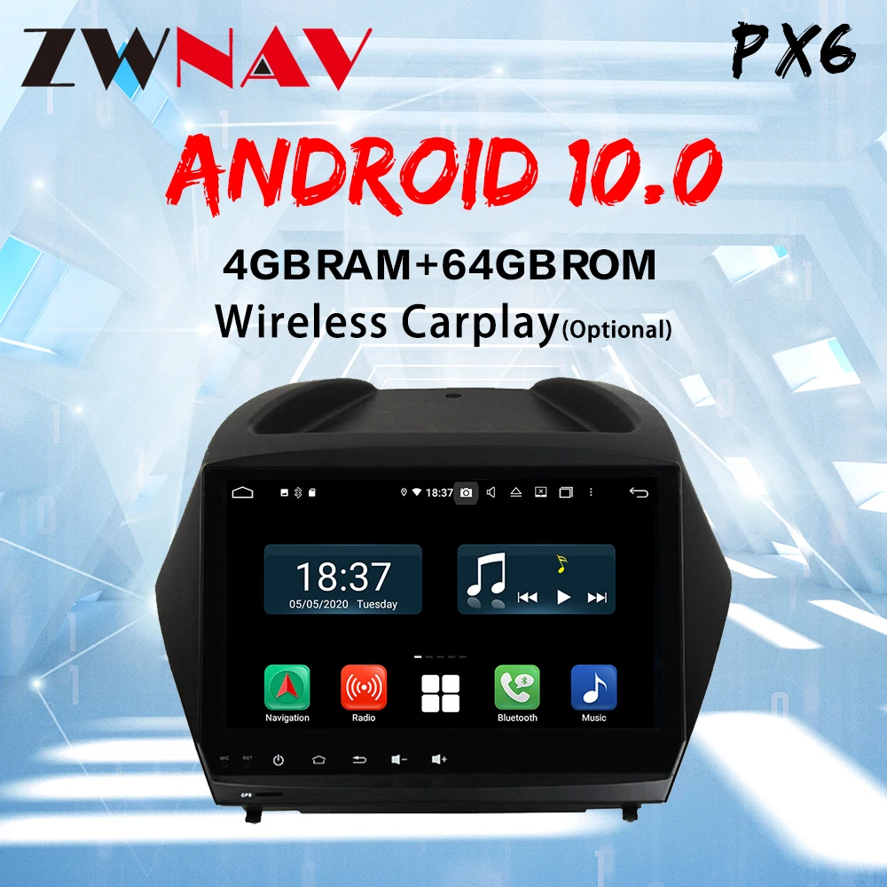 

2.5D 9 inch screen Android10 carplay dsp Car gps Navigation Radio For Hyundai iX35 2010-2013 Car multimedia video Player