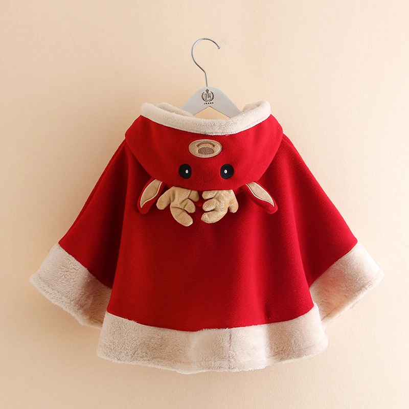 Baby Cloak Coat Winter New Girls Children's Clothing Children's Plus Velvet Padded Coat Baby Girls Winter Clothes Jacket