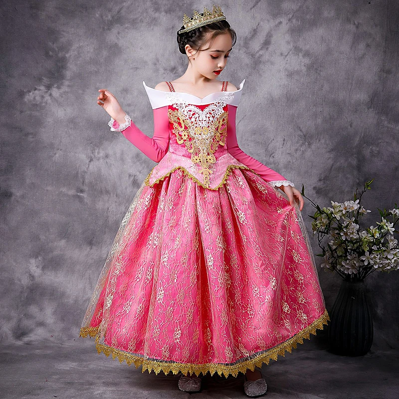 

Ruifglasb Princess Sleeping Beauty dresses Fancy Aurora Dress Party Costume Cos Halloween Birthday Gift