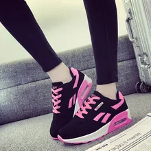 Кроссовки с воздушной подушкой; женские амортизирующие износостойкие туфли на толстой подошве, визуально увеличивающие рост; повседневные тонкие туфли; прогулочная обувь