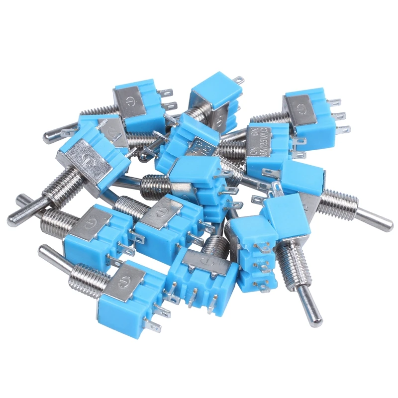 AC 125V 6A SPDT ON-3 Pin с фиксацией микро тумблер 15 шт
