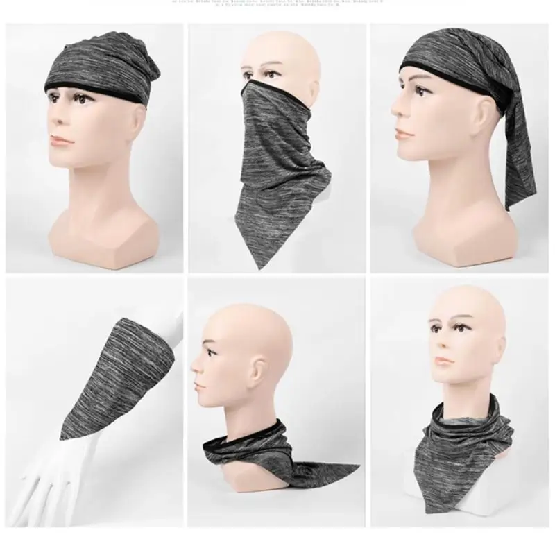 Triangle Sport Scarves Ice Fabric Hiking Scarves Breathable Cycling Bicycle Bandanas Face Mask Camping Runing Headband