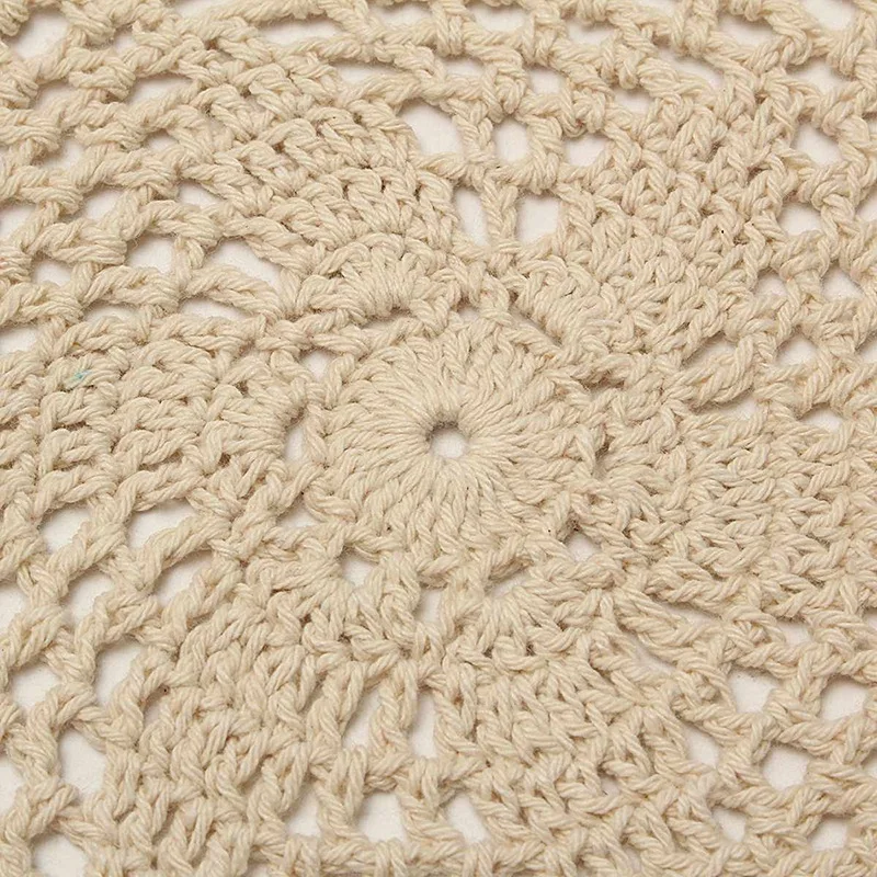 12 шт. винтажный хлопковый коврик круглый ручной вязки кружева Doilies подставки с