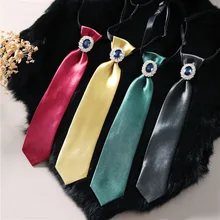 Красный ленточный шейный галстук для женщин, для свадебной вечеринки, полиэстер, профессиональное платье, галстук-бабочка, Женский Галстук для девушек, Vlinderdas, одежда для шеи