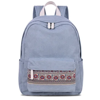 

Canvas Backpack Retro Style Daily Traveling Backpacks Bag Female Casual Floral Daypack College Backpack