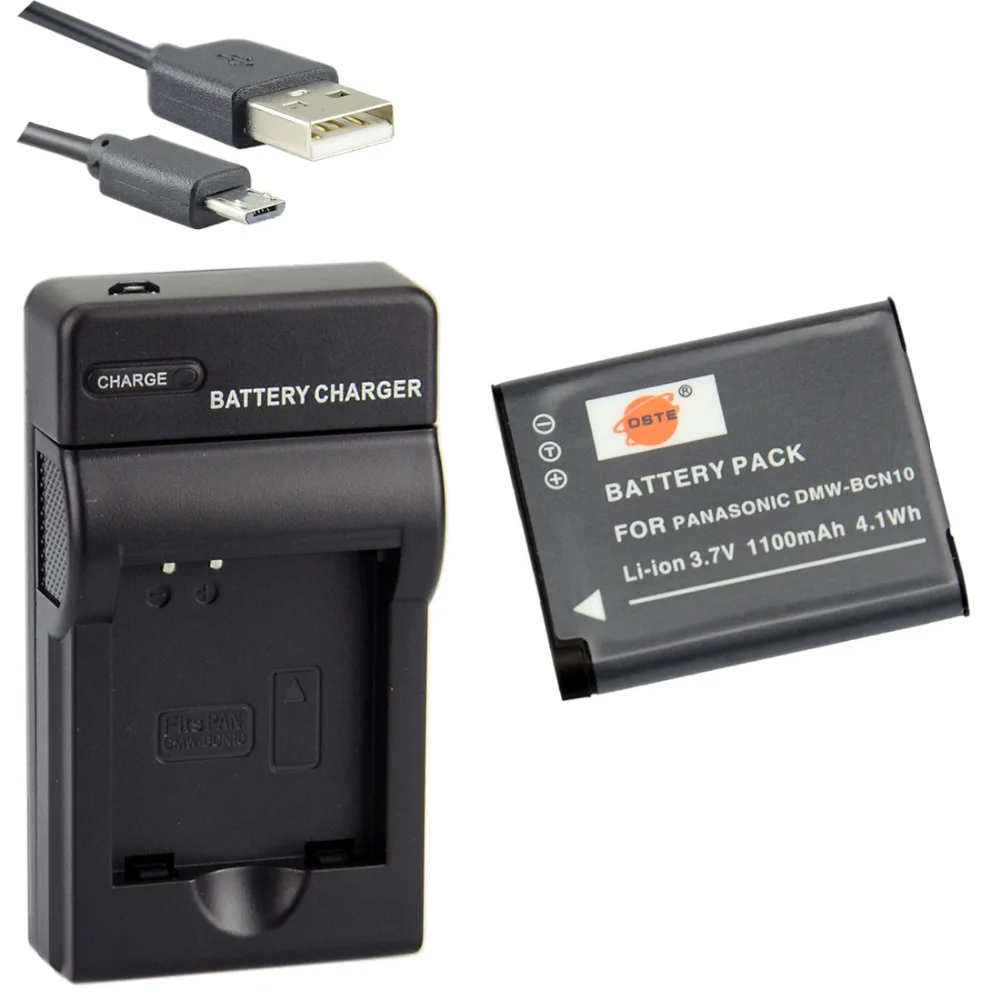 3 шт 1100mAh 3,7 V DMW-BCN10 BCN10 DSTE литий-ионная батарея камеры DSLR lcd двойное зарядное устройство для Panasonic LUMIX DMC-LF1