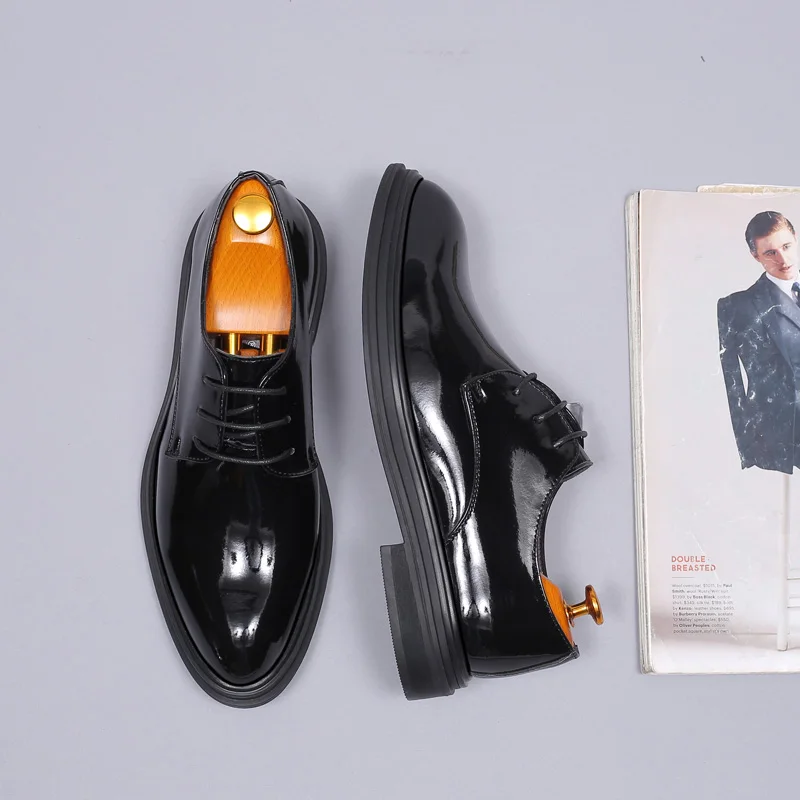 Мужская повседневная обувь; Zapatos De Hombre; мужская деловая кожаная обувь; Дизайнерские мужские ботинки; черные оксфорды на плоской подошве; размеры 37-45;% 6601