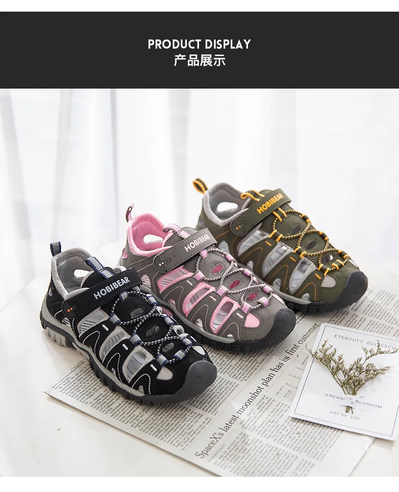 

Habib Bear Brand 2019 Summer New Style Children Sandals Closed-toe Sandals GIRL'S Sandals