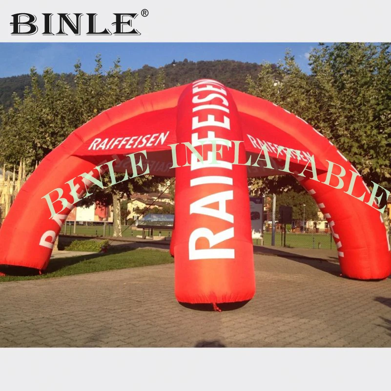 

Bririant red inflatable spider tent/tentage,pop up dome event station tent with digital printing for yard party and events