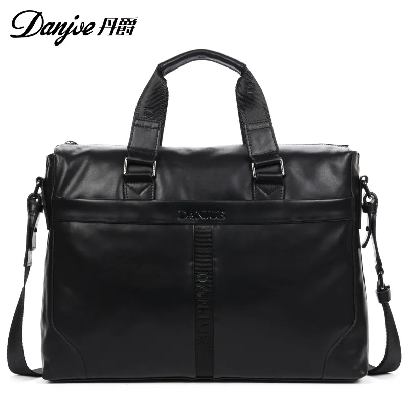 

Dan jue Shoppe Laptop Computer Bag Cross Handbag All Import Genuine Leather Boutique Men Portable Shoulder Bag