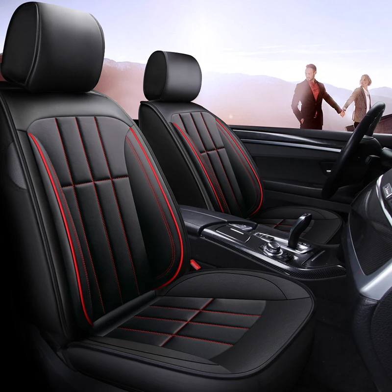 Full Coverage Eco-leather auto seats covers PU Leather Car Seat Covers for jeep compass grand cherokee xj 2011 patriot renegade