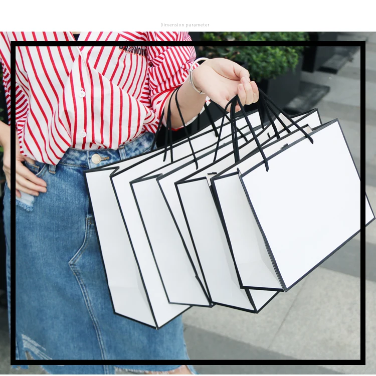 Настраиваемый Логотип DIY крафт-бумажный мешок tote утолщение подарок магазин одежды бумажный мешок подарок мешок свадьба помолвочная сумка