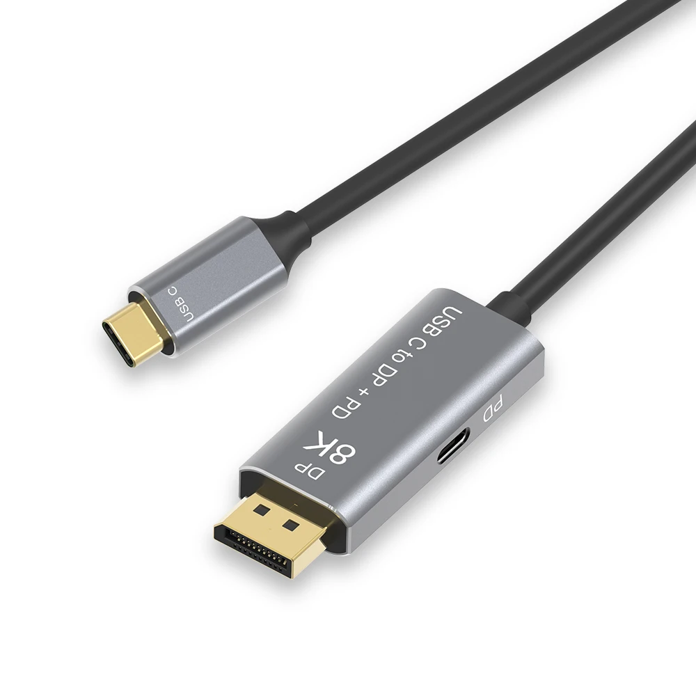 c para Displayport 1.4 com o tipo c do Modo do Cabo do Adaptador da Velocidade de 8k a dp 144hz com pd Duplo @ 60hz 4k Usb a dp 8k - Image 3