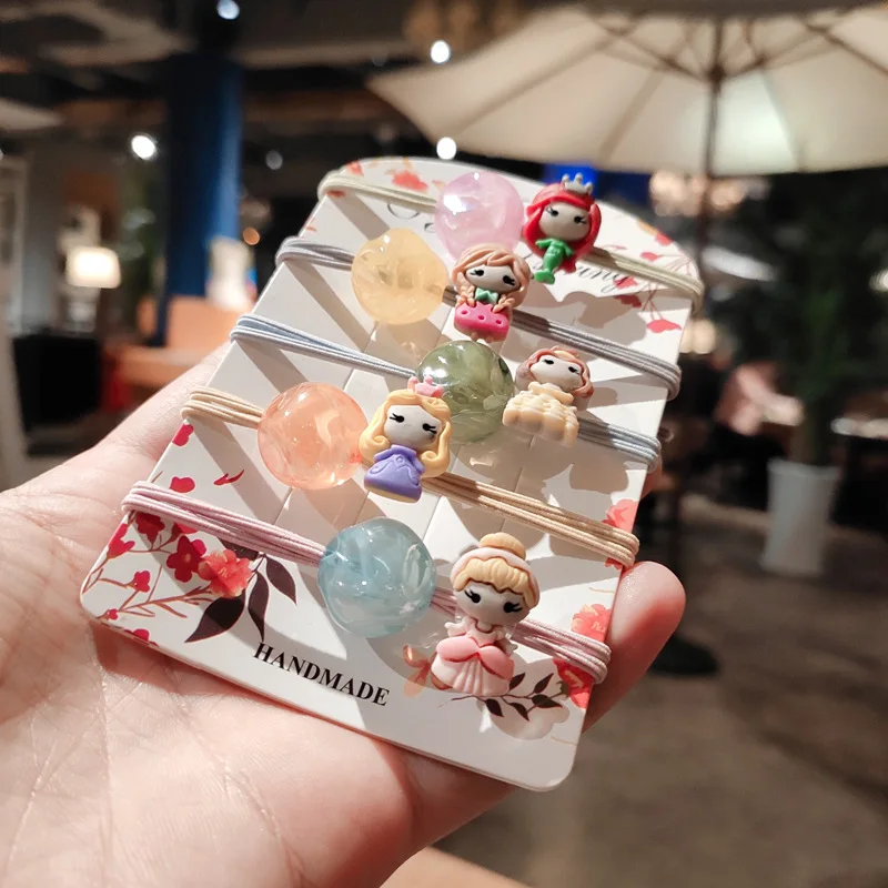 Резинка для волос с героями Диснея принцессы мультфильма Микки Маус круглая