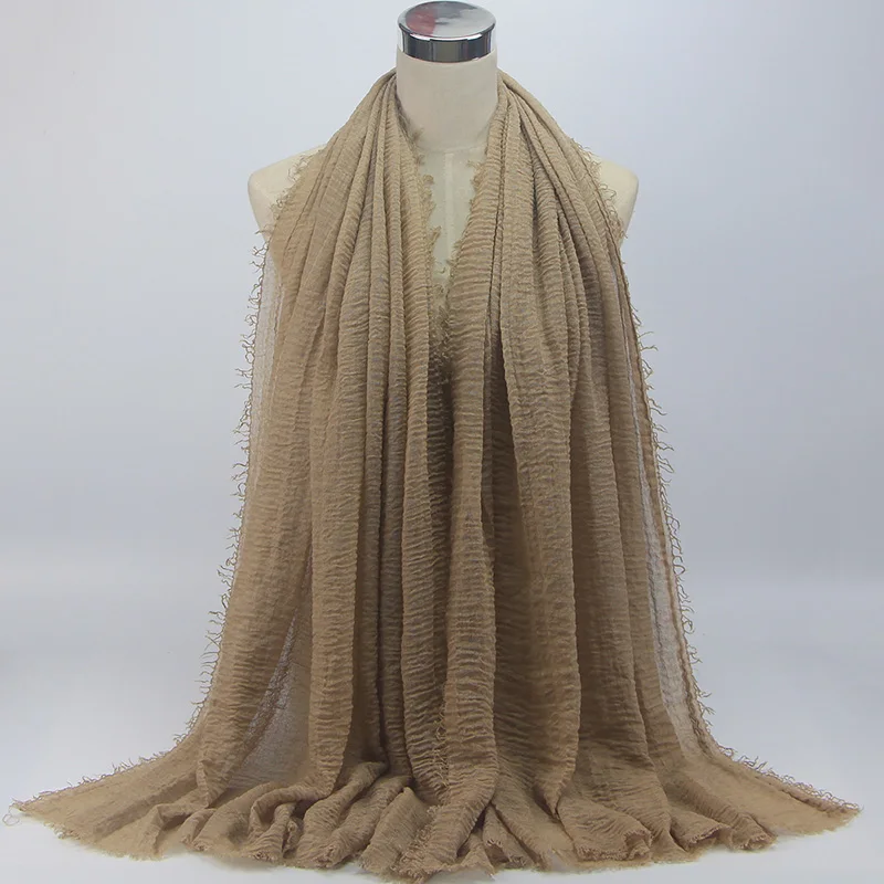 90*180 см Модный женский мусульманский шарф хиджаб, платок для женщин, хлопковый платок, исламский шарф из вискозы, шали, обертывания - Цвет: color19MSL090