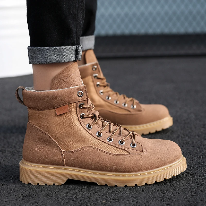 

2020 Spring/Winter Men's Chelsea Boots,British Style Fashion Ankle Boots, zapatillas Leather Casual Work Shoes Motorcycle Boots