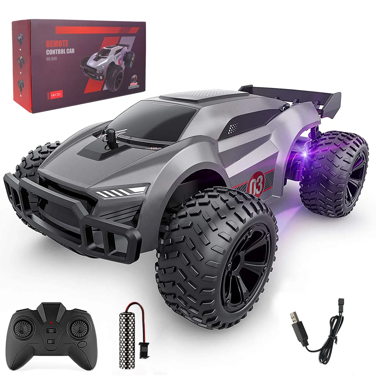 Jjrc Q88 Радиоуправляемый автомобиль 2wd с дистанционным управлением Дрифт 1:22 2 4 ГГц