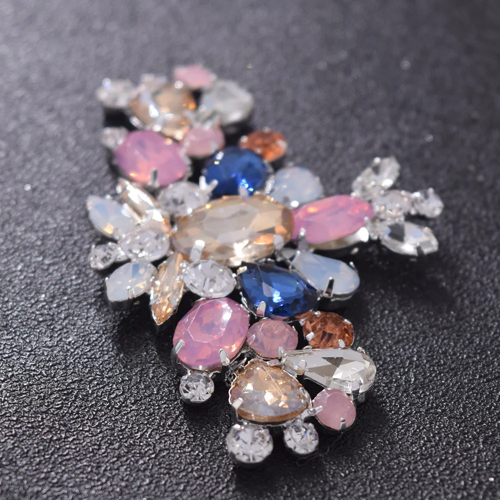 Opal rhinestone belt appliques sewing  (6)