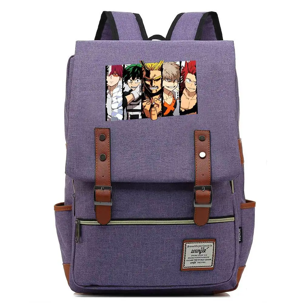 My Hero Academy элегантные брезентовые школьные рюкзаки Bookbag аниме женский милый рюкзак большой дорожный рюкзак мужской нейлоновый рюкзак для ноутбука - Цвет: 13