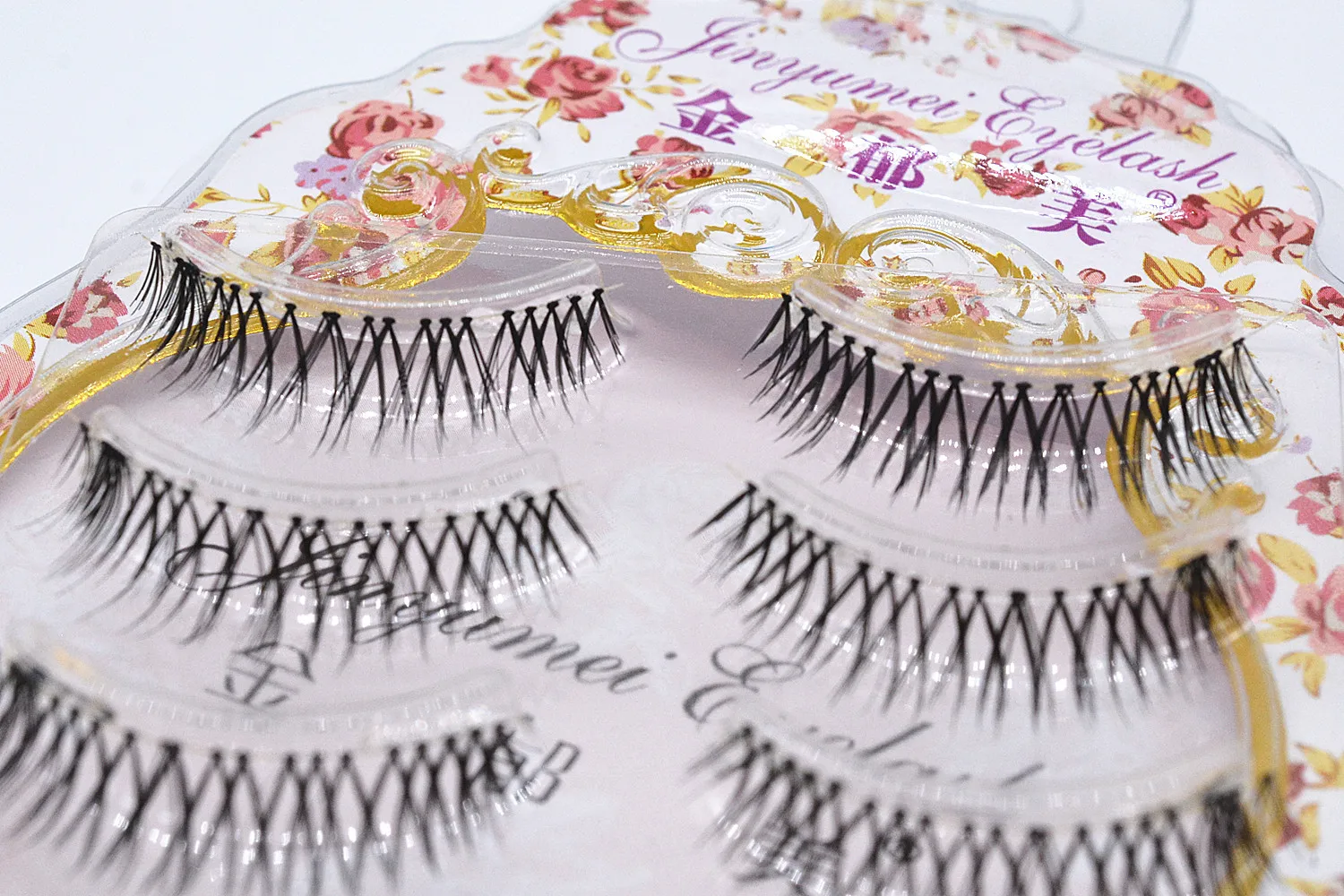 Jin yu Beauty M10 Refined Entirely Handmade Sharpened Eyelash 4-Pack Eyelash Natural And Realistic-High-temperature Fiber Super