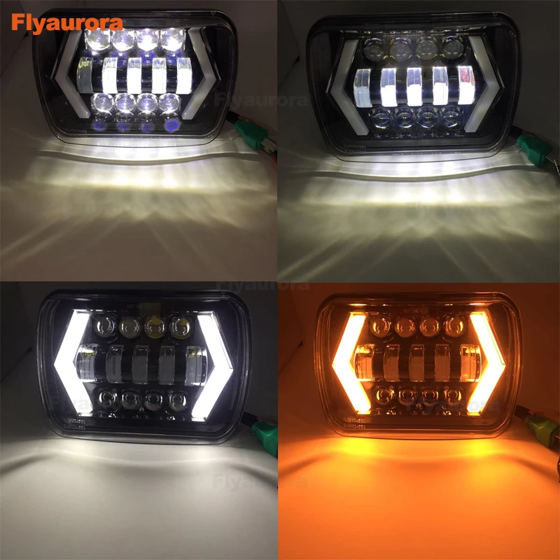 Квадратные бусины 4x6 светодиодный море луч грузовика фары HID Замена Передний
