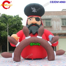 Надувная Пиратская лодка высотой 10 м. Надувной воздушный шар капитана на продажу, недорогая надувная Пиратская лодка с мультипликационным принтом