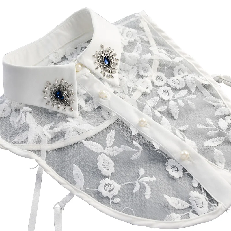 Женская рубашка со съемным воротником воротник обманка с лацканами винтажные