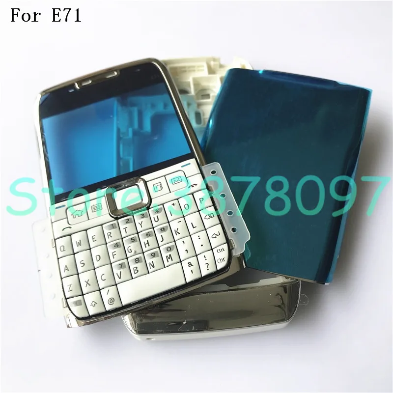Полный Мобильный телефон корпус батарея Крышка для Nokia E71+ английская клавиатура+ логотип