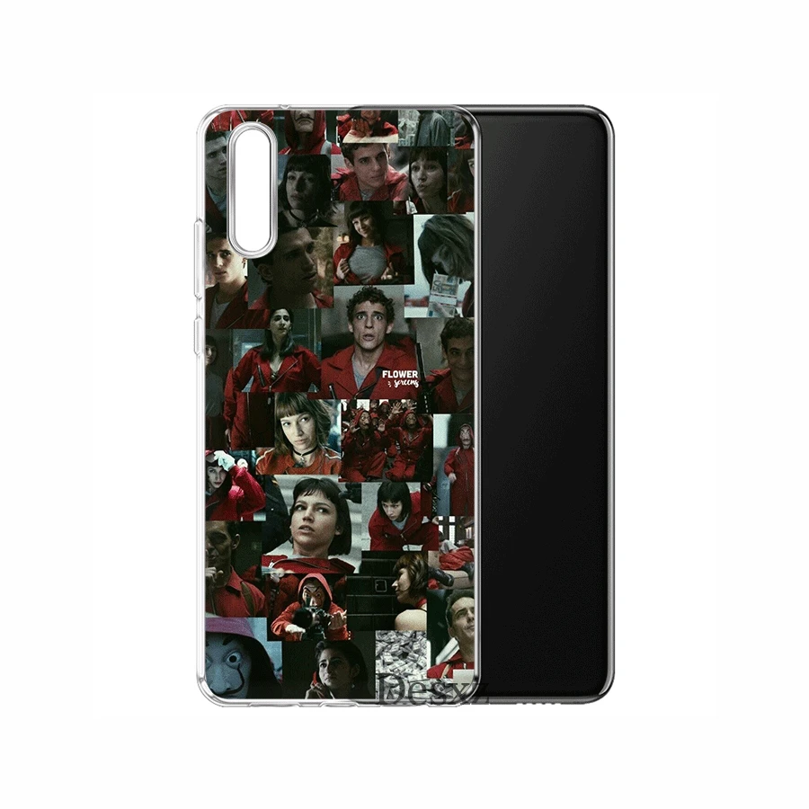 9 Чехол для мобильного телефона huawei Y6 Y7 Y9 mate 10 20 Pro Lite Nova 2i 3i 5i 2 3 4 чехол для денег Heist House Of paper Shell TPU - Цвет: 9