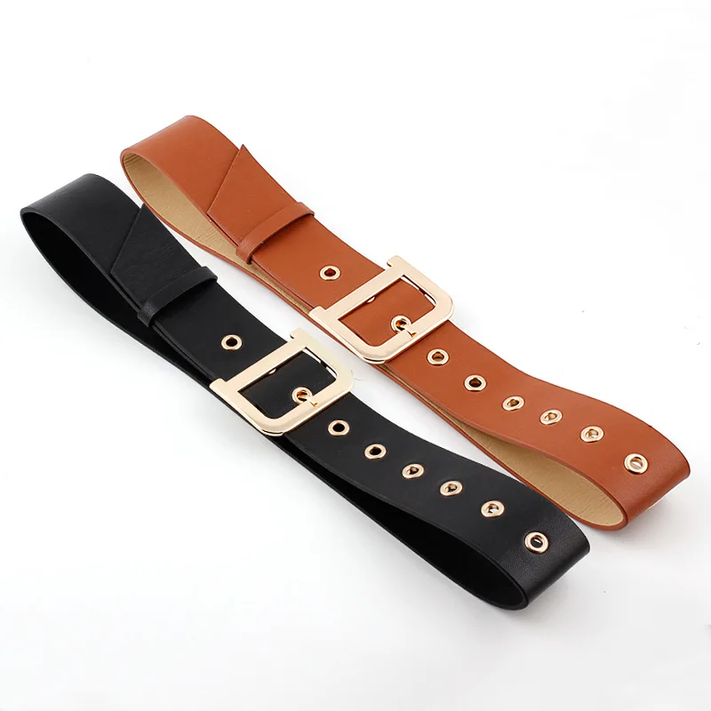 

New Fashion D-shaped buckle Women's Belt Women's trench coat wide waistband
