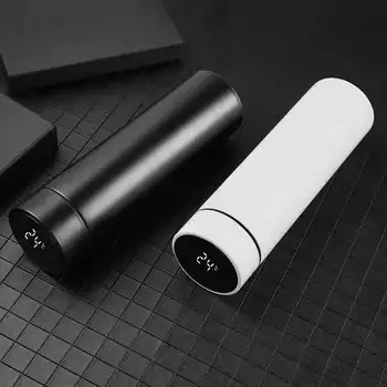 

304 Stainless Steel Smart Thermos Bottle With Filter Car Water Bottle Outdoor Portable Travel Mug Coffee Cup Vacuum Cup