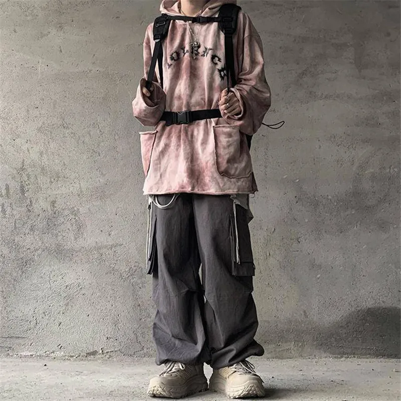 Крутые мужские толстовки с капюшоном из флиса, модная Harajuku Японская уличная одежда, хип-хоп Толстовка для мужчин и женщин с буквенным принтом, мужские толстовки с капюшоном