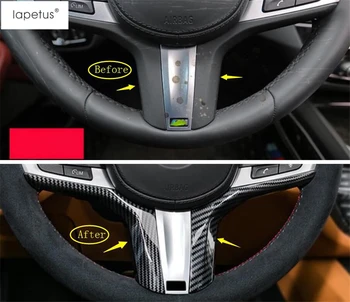 

Lapetus Accessories Fit For BMW 3 Series G20 2019 ABS Auto Steering Wheel Decoration Strip Molding Cover Trim Carbon Fiber Look