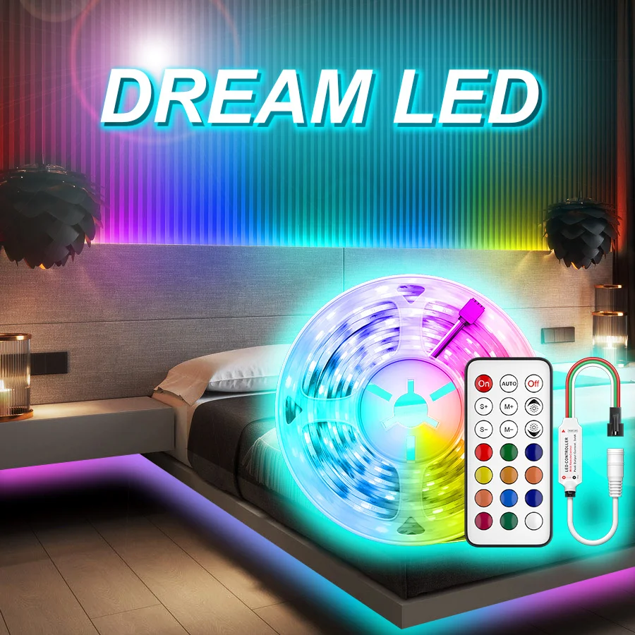 WS2811 Светодиодные ленты светильник мечта Цвет RGB светодиодные лампы 5 м 10 20 SMD 5050 не