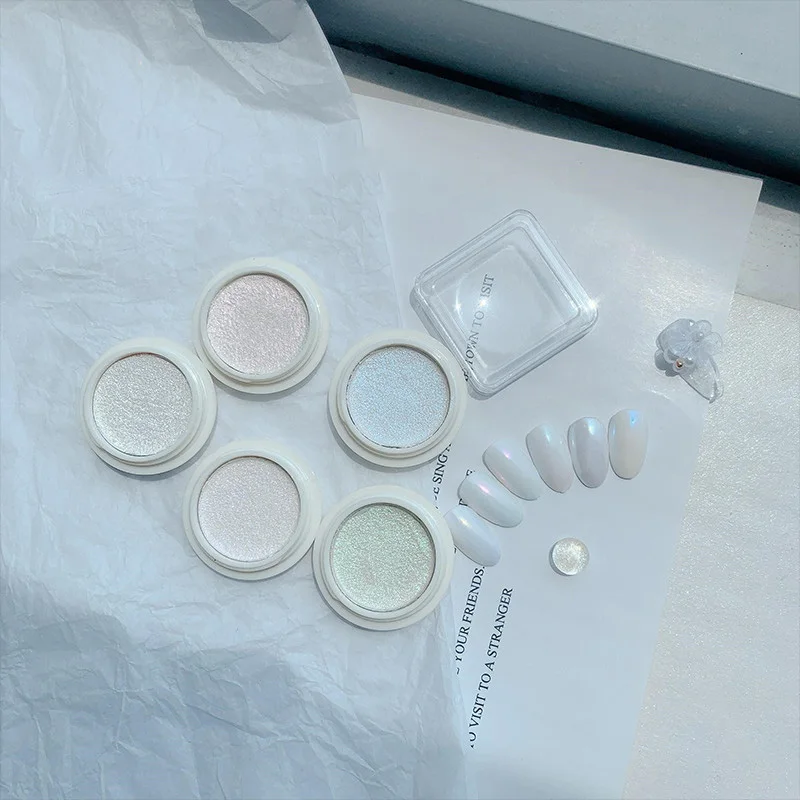 Pearl Shell Nail Glitter Powder Aurora Mermaids Ice Transparent sparkle Iridescent Nail Art Pigment Chrome Dust Manicures 1 Box nail powder nail pigment nail glitter nail decoration nail decorations