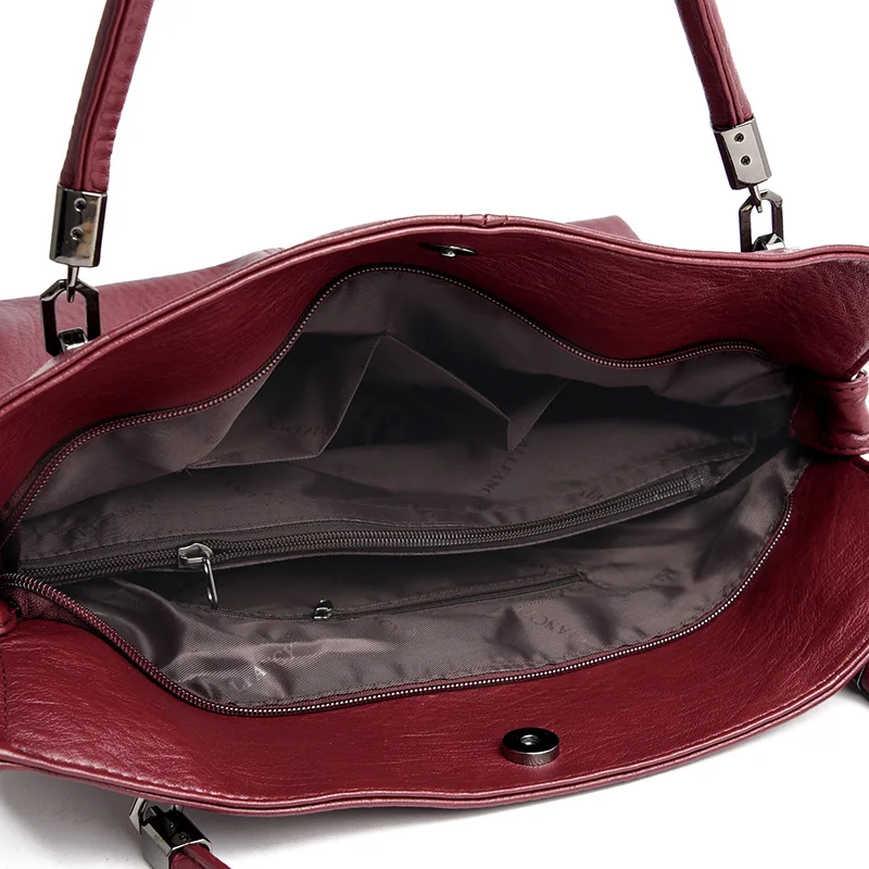 Роскошные сумки женские дизайнерские женские мягкие кожаные сумки на плечо винтажные женские сумки Повседневная сумка-мешок через плечо основной